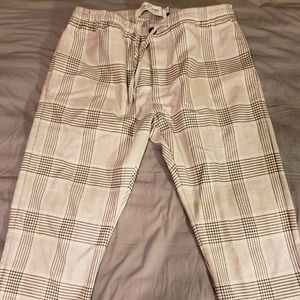 Gray Regular Fit Check Suit jogger Pants